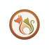 Dog & Cat Logo - Pure White Background